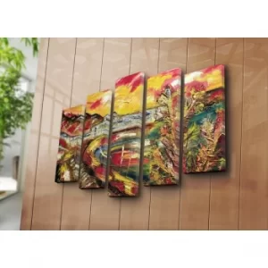 Image of 5PATK-190 Multicolor Decorative Canvas Painting (5 Pieces)