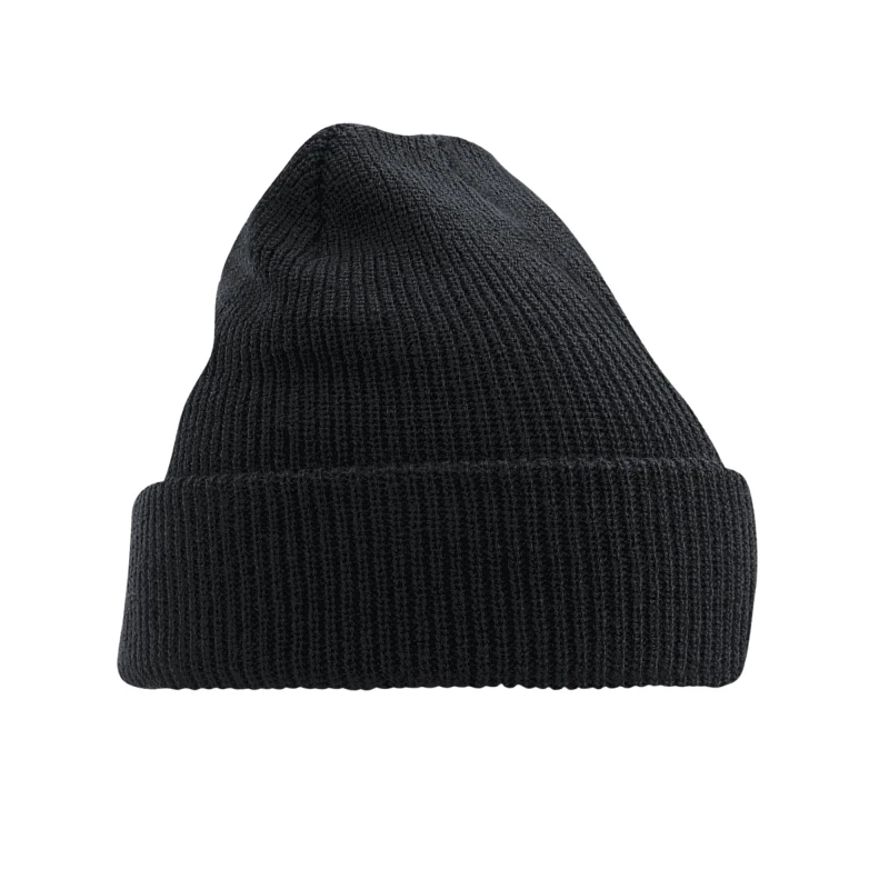 Image of Beechfield Beechfield Heritage Beanie in Black One Size Unisex 5063377400168