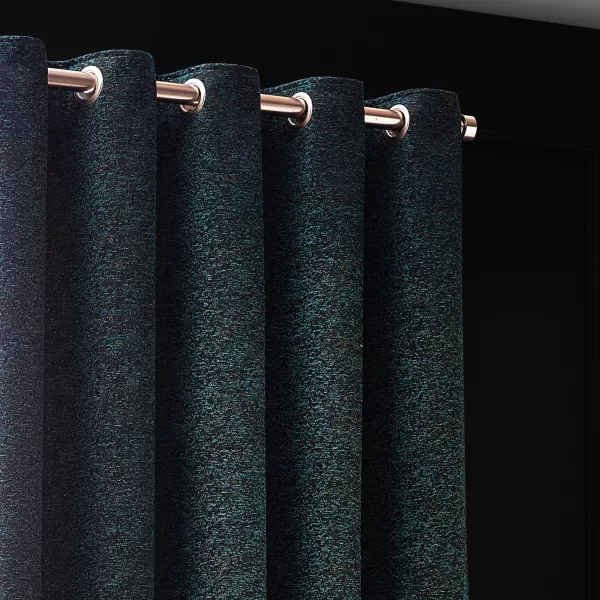 Image of Galaxy Room Darkening Eyelet Curtains Emerald, Emerald / 229 x 183cm