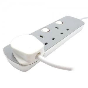 Image of Pro-Elec 3 Gang Switched Grey Extension Lead - 2 Meter