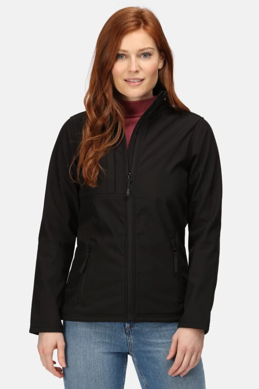 Image of Regatta Womens 'Octagon' Waterproof Softshell Jacket in Jet Black Size: 22 Jet Black Female 22