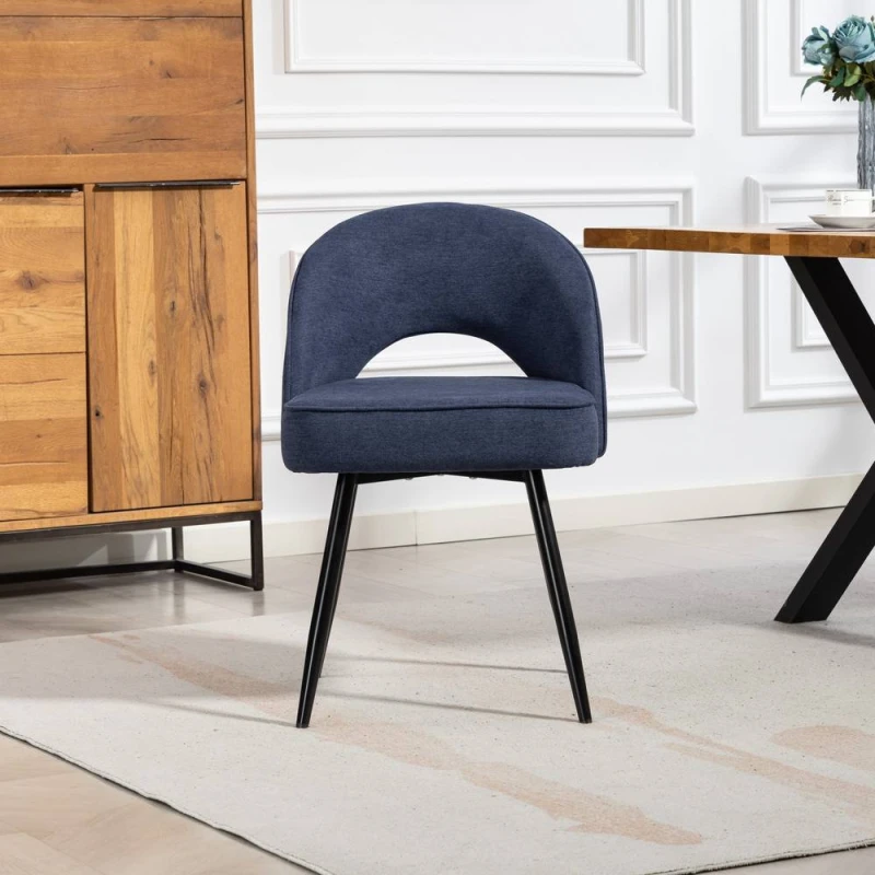 Image of Artemis Home Ashley Fabric Dining Chairs - Set of 2 in Blue Size: 2 Pack Blue Unisex 2 Pack