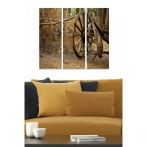 Image of MDF2649568 Multicolor Decorative MDF Painting (3 Pieces)