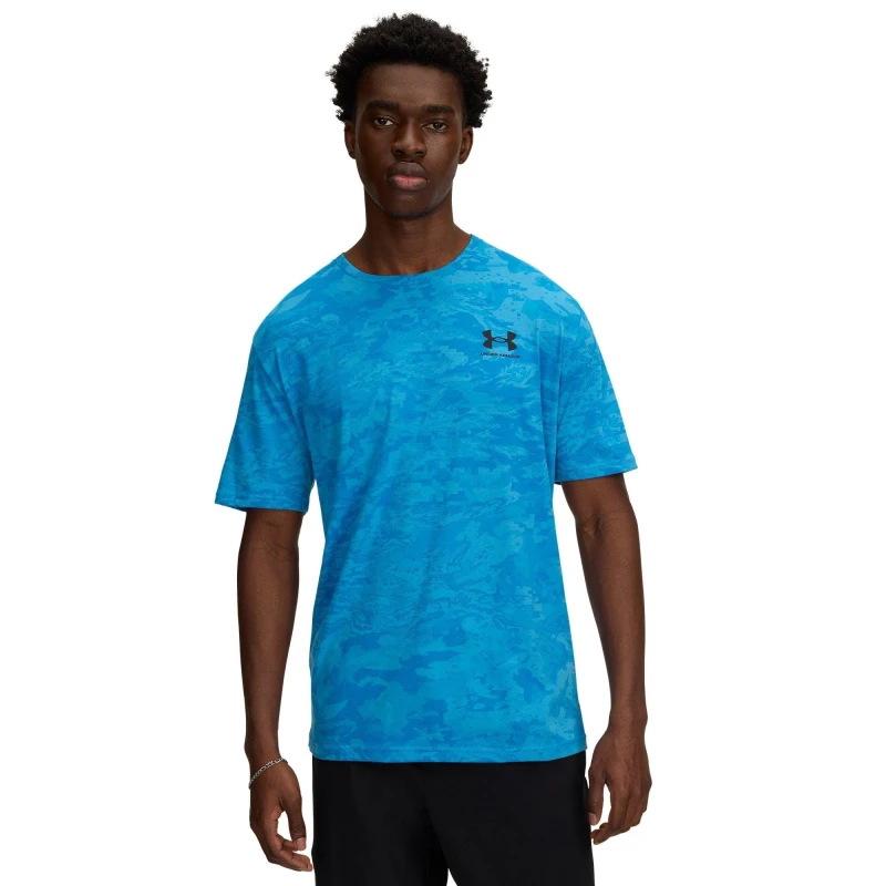 Image of Under Armour Mens Camo Short-Sleeve T-Shirt Blue Camo male S