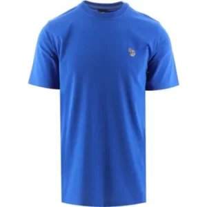 Image of Paul Smith Cobalt Blue Cotton Zebra Logo T-Shirt