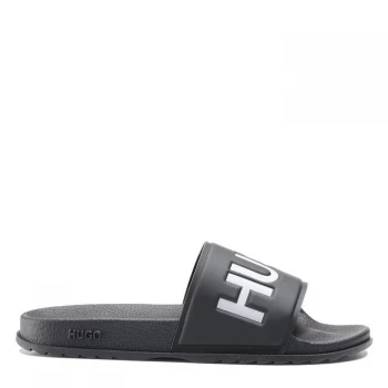 Image of Hugo Boss Match Slides Black Size 10 Men