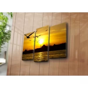 Image of 3PATK-57 Multicolor Decorative Canvas Painting (3 Pieces)