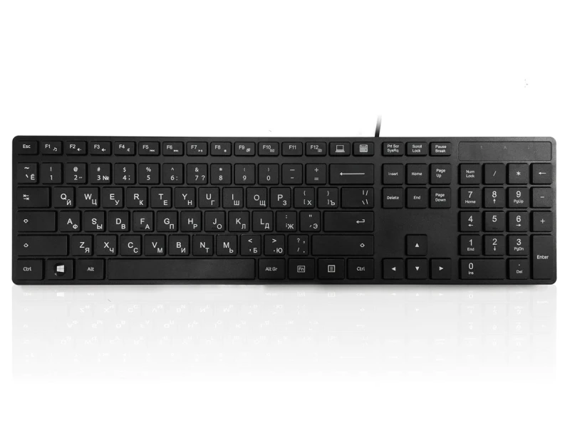 Image of Accuratus KYBAC301-UBLK-CY keyboard USB QWERTY Russian Black
