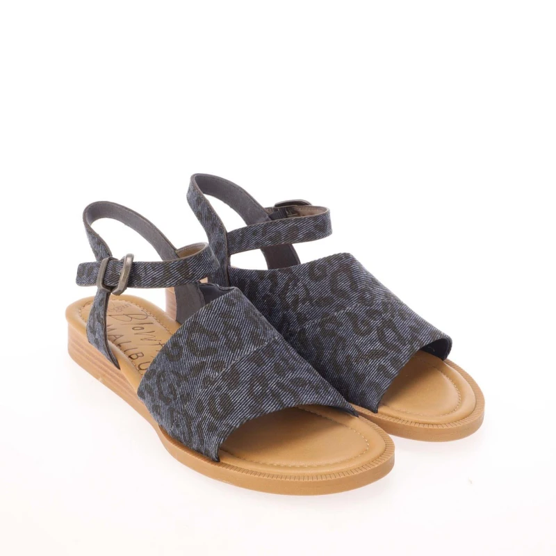Image of Blowfish Malibu Ardice Leopard Print Sandals Denim female UK 3