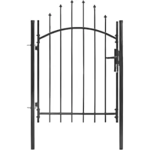 Image of Vidaxl - Garden Gate Steel 1x1.5 m Black Black