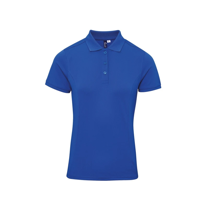 Image of Premier Womens Coolchecker Plus Piqu Polo With CoolPlus in Royal Size: XS Royal Female XS