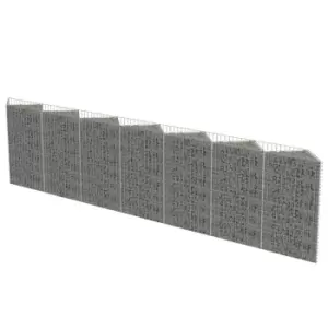 Image of Vidaxl Gabion Wall Galvanised Steel 450X30X100 cm
