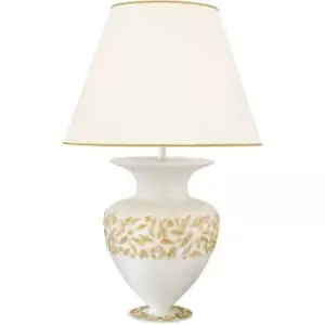 Image of Kolarz Anfora Glass Table Lamp With Round Tapered Shade 24 Carat Gold