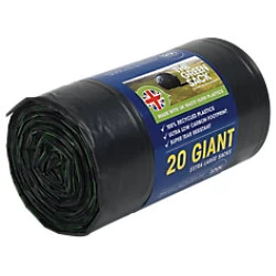 Image of The Green Sack giant sacks Black 1150 x 720 mm h x w 15 kg120 L capacity roll of 20