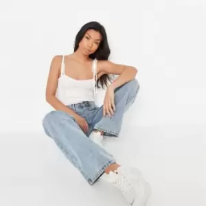 Image of Missguided Tie Strap Cami - White