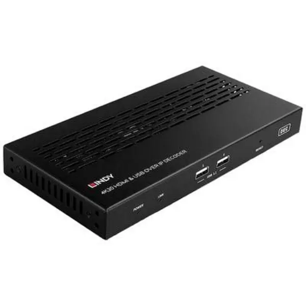 Image of Lindy 4K30 HDMI & USB over IP System - Decoder