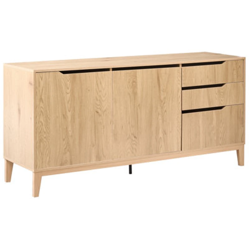 Image of Beliani 2 Door Sideboard Moncton Light Brown