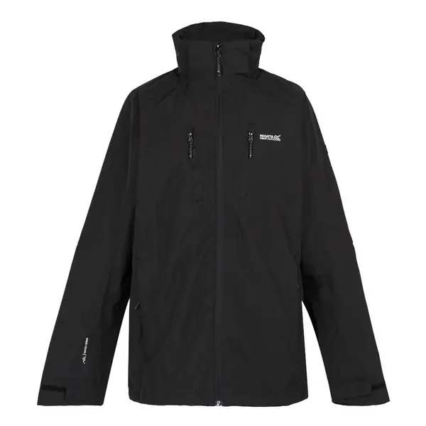 Image of Regatta Mens Calderdale V Full Zip Waterproof Jacket S - Chest 37-38' (94-96.5cm) Black RMW403-800-S