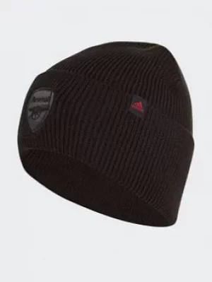 Image of adidas Arsenal Beanie, Black/Red, Size M/L, Men