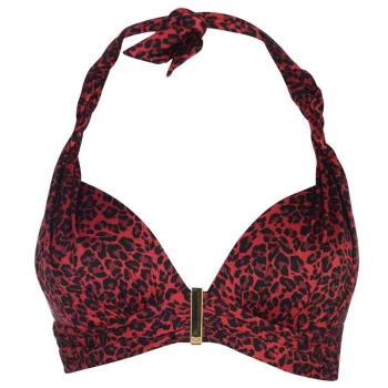 Image of Biba Leopard Icon Sophia Bikini Top - Red