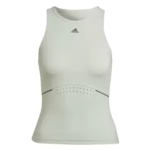 Image of adidas HIIT 45 Seconds Fitted Tank Top Womens - Linen Green / Carbon