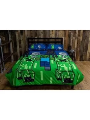 Image of Minecraft Minecraft Creeps Duvet Set Sb, Multi, Size Single