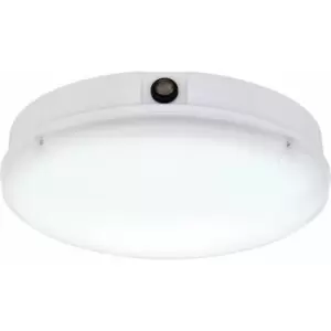 Image of Gloss White IP65 Bulkhead Light - 18W cct smd LED Module - Photocell Sensor