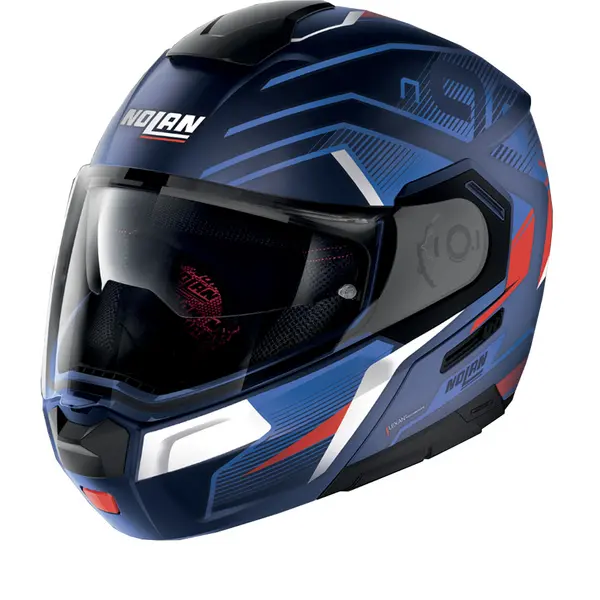 Image of Nolan N90-3 Comeback 46 Flat Cayman Blue ECE 22.06 Modular Helmet Size S