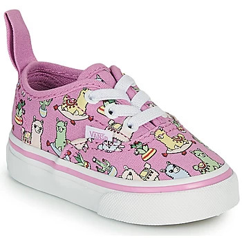 Image of Vans AUTHENTIC ELASTIC LACE Girls Childrens Shoes Trainers in Pink toddler,4.5 toddler,5.5 toddler,7 toddler,9 toddler,6.5 toddler