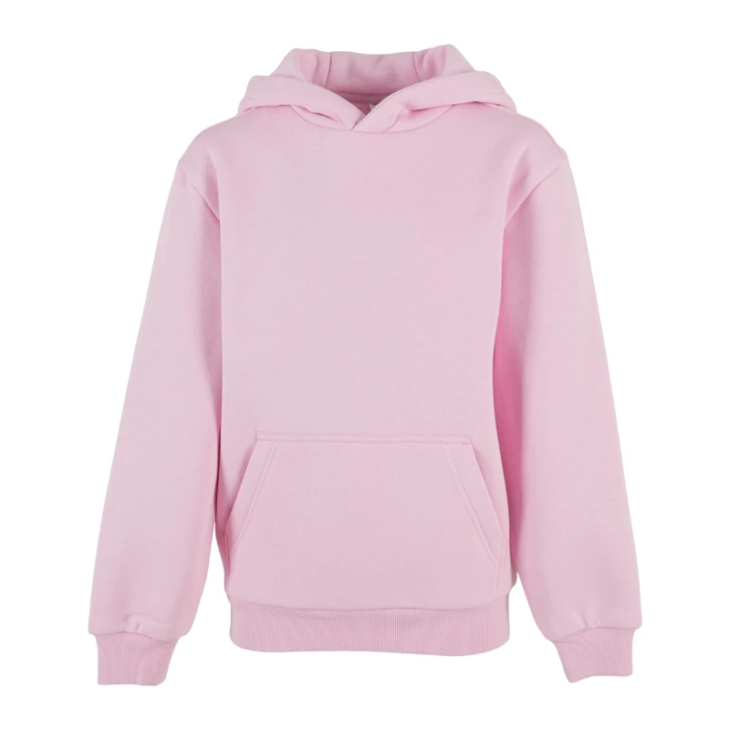 Image of Build Your Brand Fluffy Hoodie in Pink Size: 4-6 Years Pink Unisex 4-6 Years