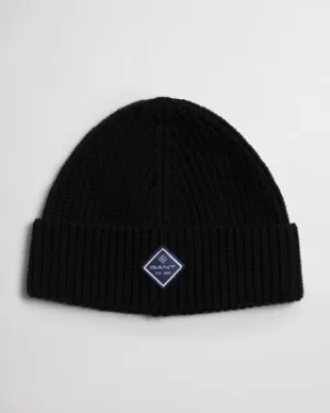 Image of GANT Cotton Ribbed Knitted Hat