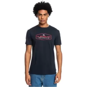 Image of Quiksilver Logo T Shirt Mens - Blue