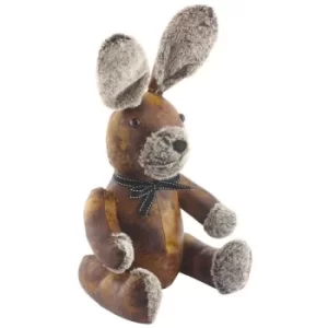 Image of Faux Leather Rabbit Doorstop
