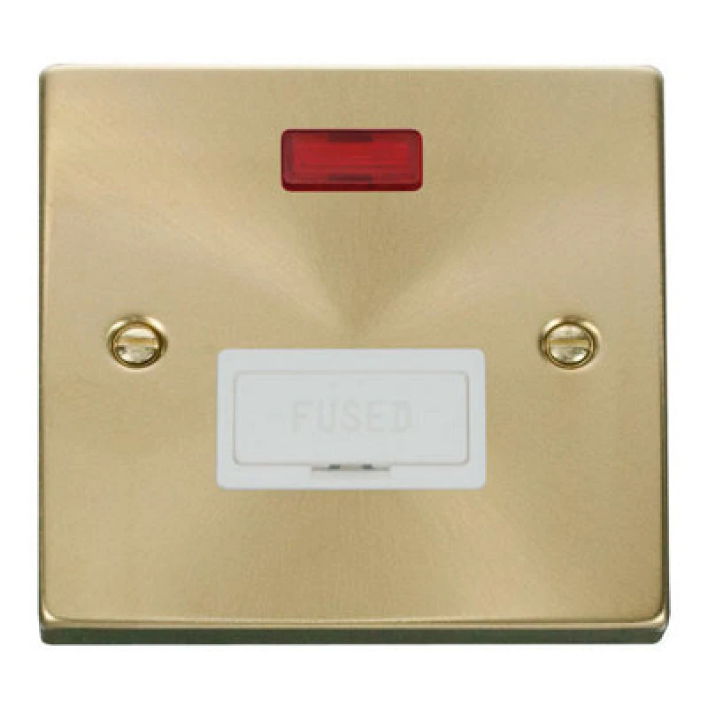 Image of SE Home Satin / Brushed Brass 13A Fused Connection Unit With Neon Gold unisex