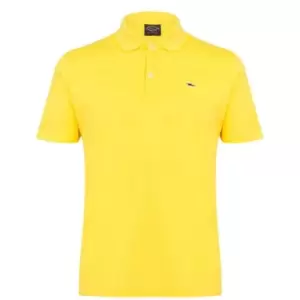 Image of Paul And Shark Logo Polo Shirt - Yellow