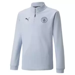 Image of Puma Manchester City FC Zip Top Juniors - Blue