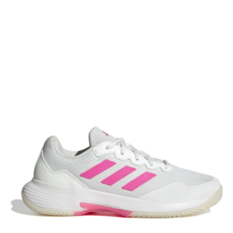 Image of adidas Gamecourt 2.0 Tennis Shoes Womens Wht/Pink/Blk female 4 (36.7)