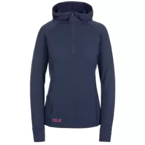 Image of Trespass Womens/Ladies Rebecca Hooded 1/2 Zip Top (2XS) (Navy)