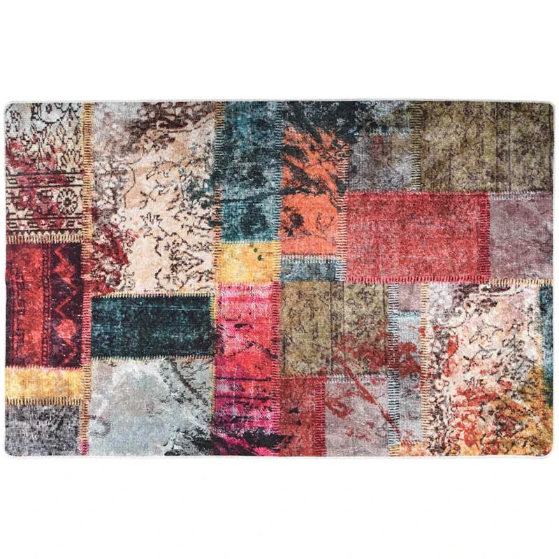 Image of VIDAXL Rug Washable Patchwork 80x150cm Multicolour Anti Slip Vidaxl 8720286653982