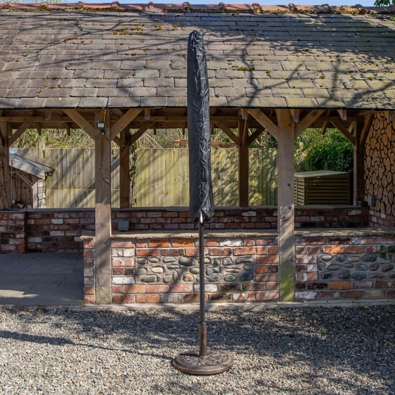Image of 1.55m x 30cm Samuel Alexander Black Havana Heavy Duty Parasol Protective Cover