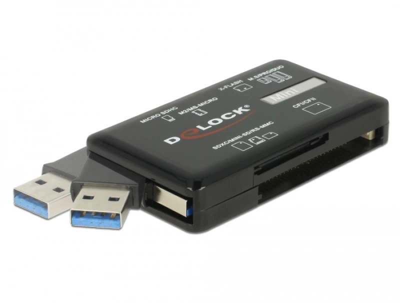 Image of DeLOCK SuperSpeed USB 5 Gbps Card Reader for CF / SD / Micro SD / MS /