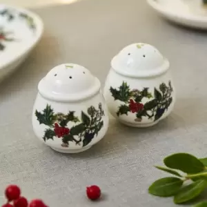 Image of The Holly and the Ivy Salt and Pepper Set Green