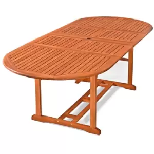 Image of Garden Table Moreno Foldable Extendable 250cm 98 IN Weatherproof FSC -certified Eucalyptus Wood Outdoor Dining Table Oval - Casaria