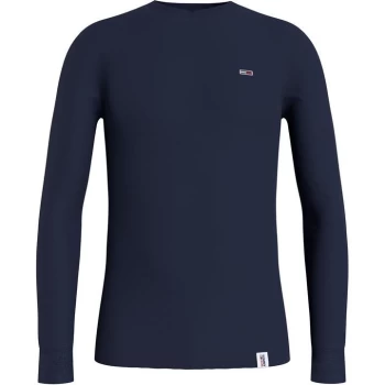 Image of Tommy Jeans Mini Waffle Sweatshirt - Twlght Navy DMN