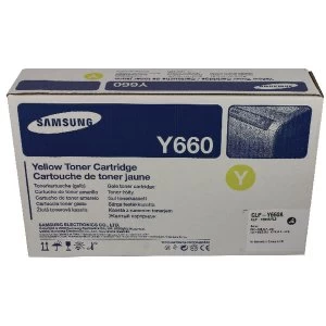 Image of Samsung CLP Y660A Yellow Standard Yield Toner Cartridge ST953A