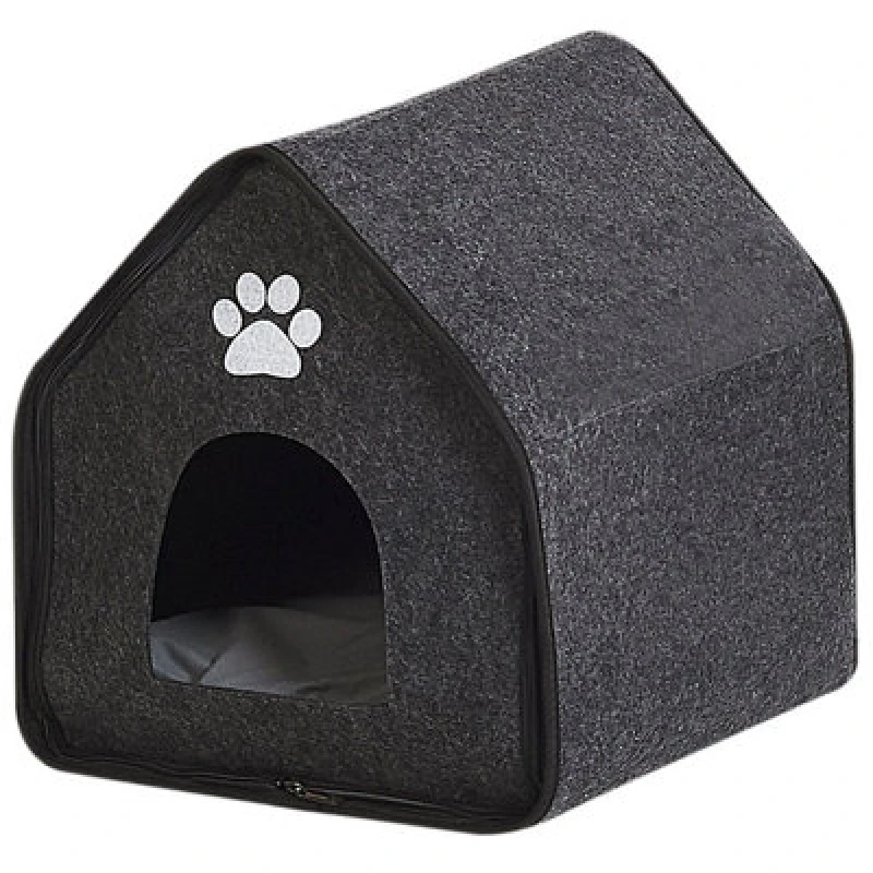 Image of Beliani Pet Bed Jangi Felt Dark Grey