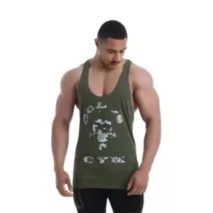 Image of Golds Gym Print Vest Mens - Green