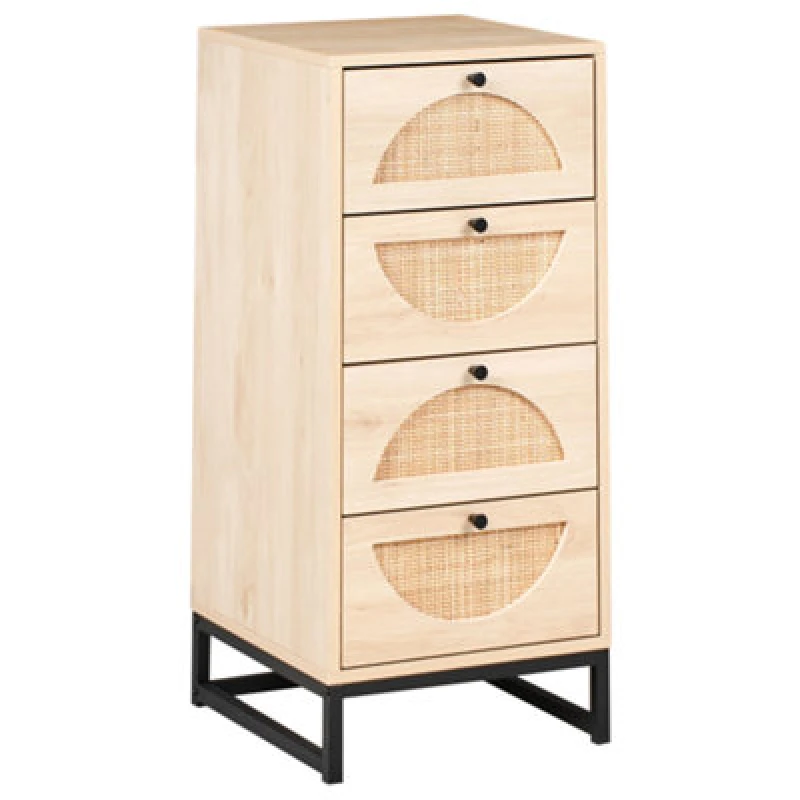 Image of Beliani 4 Drawer Chest Botwood Light Brown