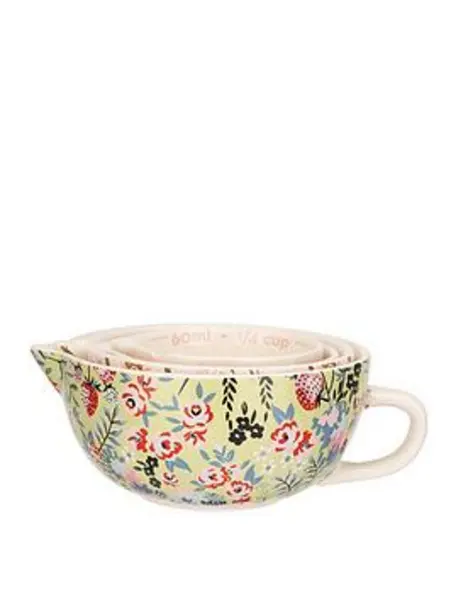 Image of Cath Kidston Painted Table Ceramic Measuring Cups - Set Of 4 One Colour VT1AZ Unisex