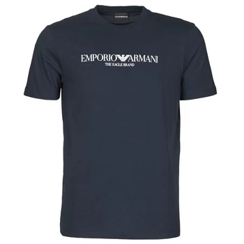 Image of Emporio Armani Classic Logo T-Shirt Blue Size L Men